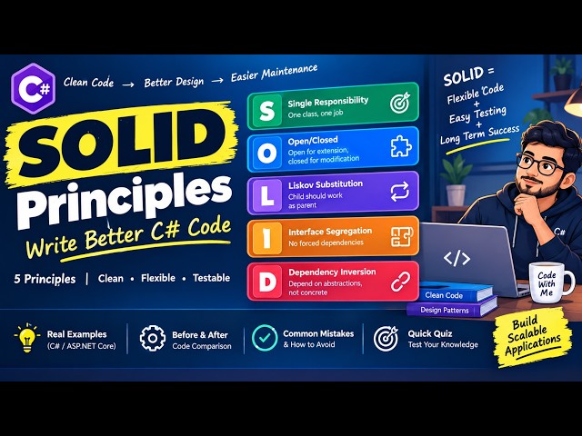 SOLID Principles in C# Explained — 5 Rules Every Developer Must Know CodeWithMe