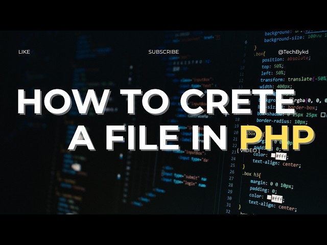 PHP me file kaise banaye | How to create a file in php #php