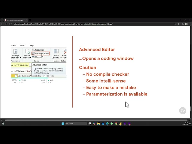 Load , clean and View Data in Power BI