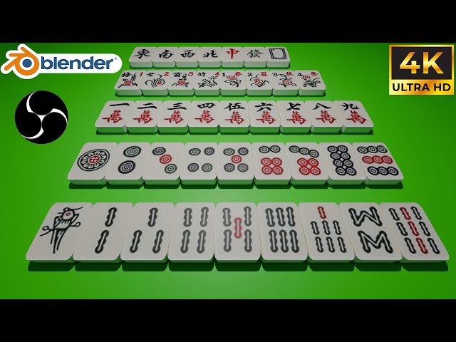 How To Make Mahjong Stones In Blender(5.1)-4K
