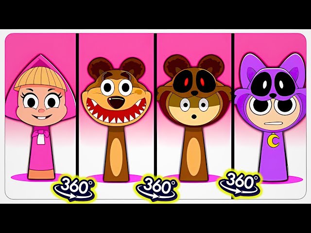 360 VR | Incredibox Sprunki OC Masha and the Bear All Phases  | Compilation COMPLETE #268