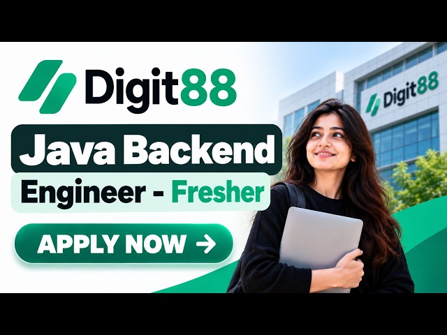 🔥 Digit88 Hiring 2026 | Java Backend Engineer | Fresher 2026 | ₹5–7 LPA | Bangalore  | Apply now
