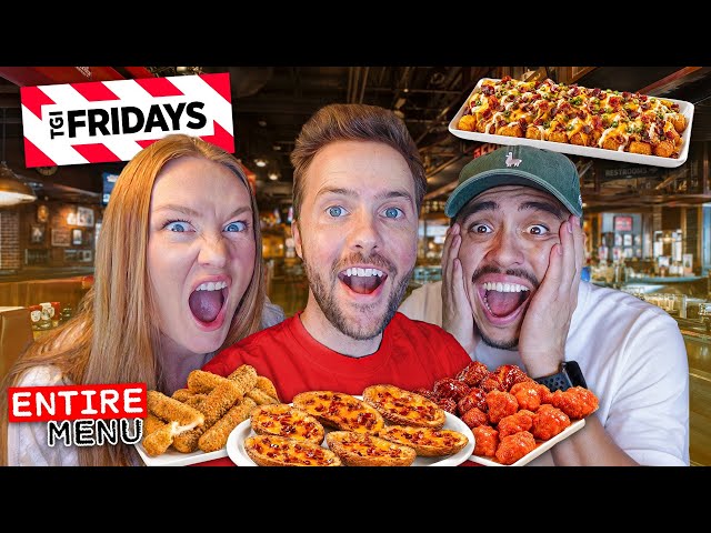 Tasting TGI FRIDAYS For The First Time!!! The ENTIRE Menu!