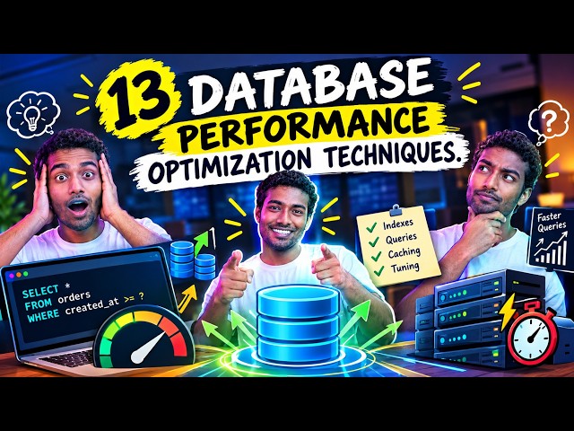 13 Database Optimization Techniques | Improve SQL Performance 🚀