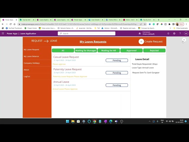 PowerApps Leave Application User Error Resolution