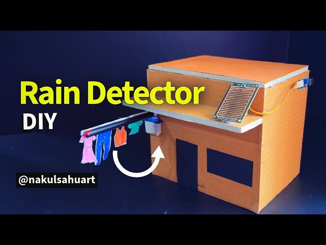 Automatic Rain Detector Clothes Saver 🌧️ | Arduino UNO + Servo Motor DIY Project