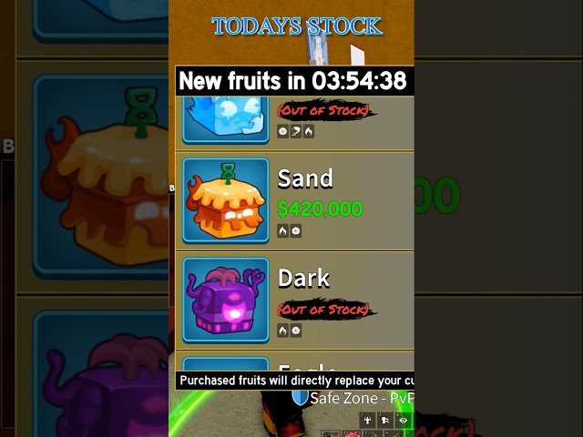 Today's stock in Blox fruit #roblox #gaming #bloxfurit