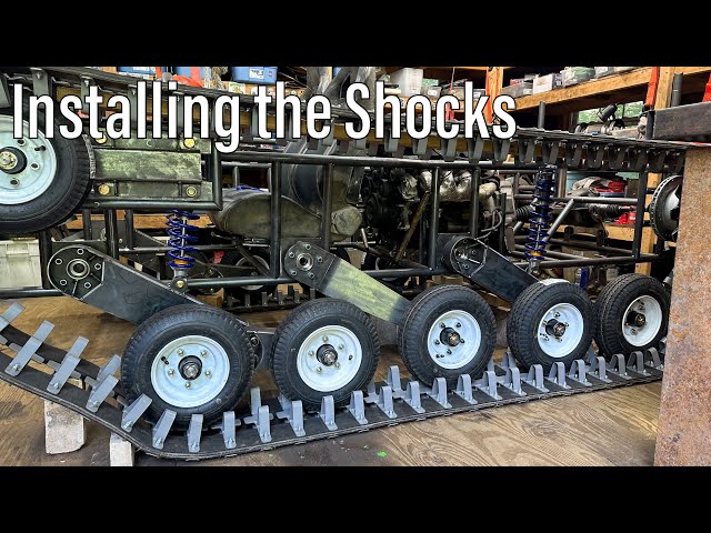 adding the Shocks On My Homemade Ripsaw Tank Build!