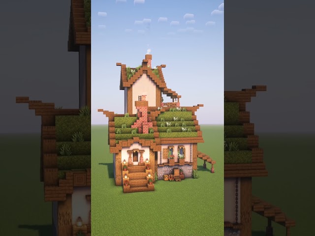 Minecraft: Overgrown Stacked Houses I Timelapse