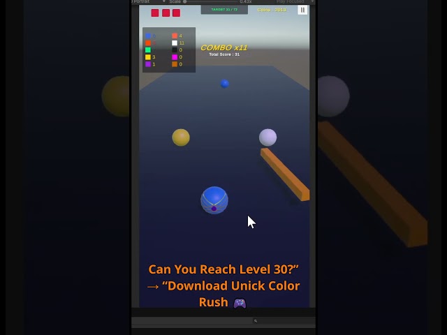 🎯 Can You Reach Level 30? | Unick Color Rush #shorts