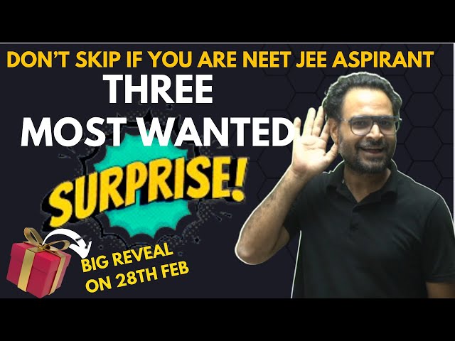 Three Surprises For NEET and JEE Aspirants #physicswallah #pw #neetpreparation #jee #neet