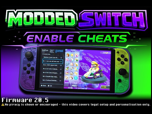 How to Enable in-game cheats on a 1UPTechy Modded Nintendo Switch | EdiZon + Breeze Guide