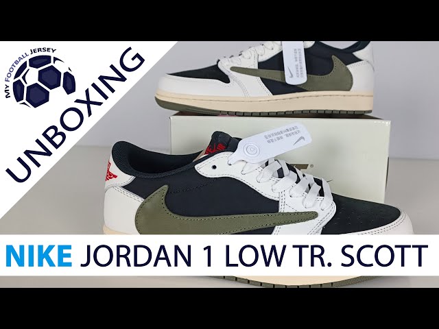 Sneakers NIKE Jordan 1 Low OG Travis Scott Olive (TJ Luxury Bags) Unboxing Review