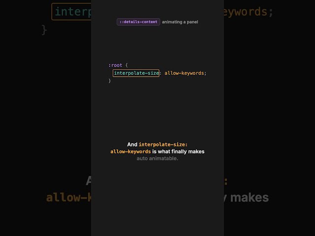 Animate a native HTML accordion with modern CSS #css  #webdevelopment  #cssanimation  #html #htmlcss