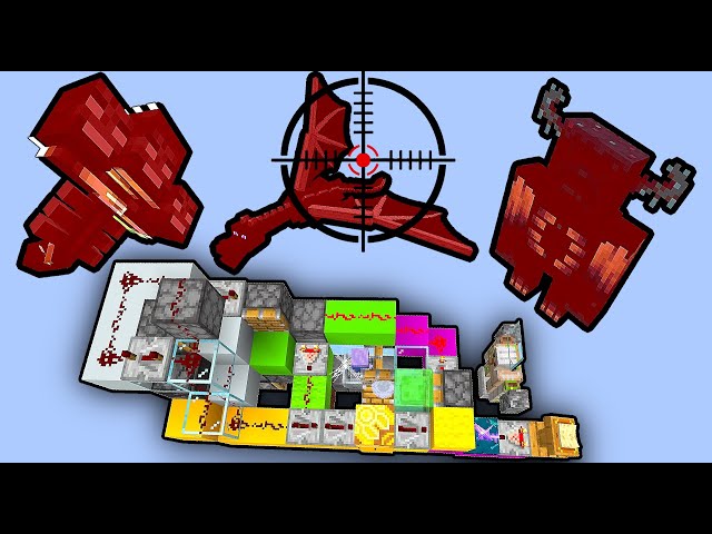 This small machine kills EVERYTHING…    Minecraft Breeze Wind Charge arrow railgun cannon launcher