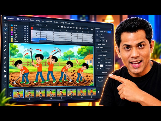How to Create Digging Animation Step-by-Step | 2D Animation | Animation Courses Online Free