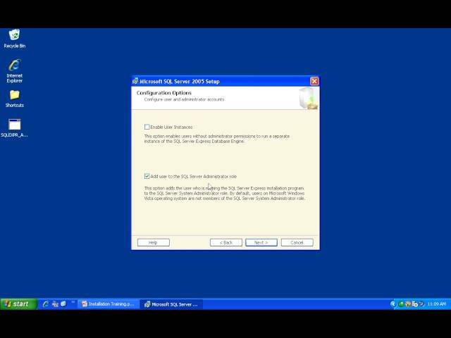 Installing Microsoft SQL Server 2005 Express Edition