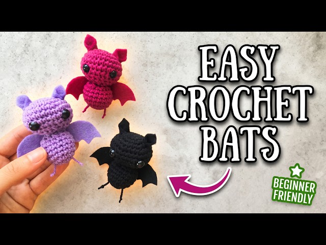 Easy Crochet Bat Tutorial 🦇 Quick Halloween Pattern