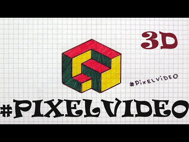 Step by step 3d volumetric drawing #pixelvideo