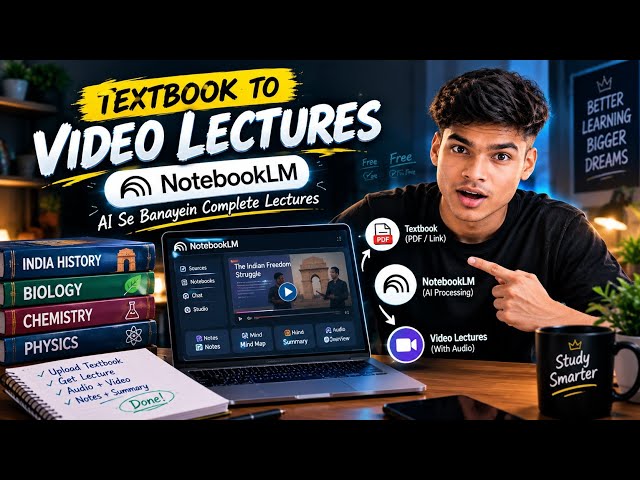 How to convert Textbook To Video/ Audio Lecture 