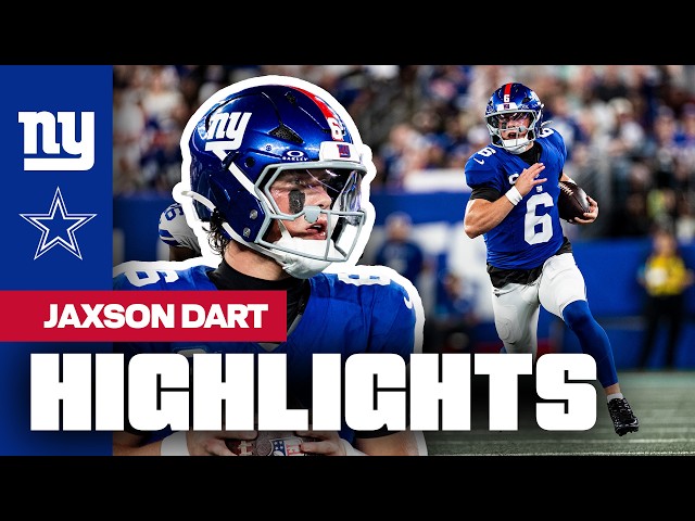 Jaxson Dart Highlights: Giants vs. Cowboys | Week 1 SNF
