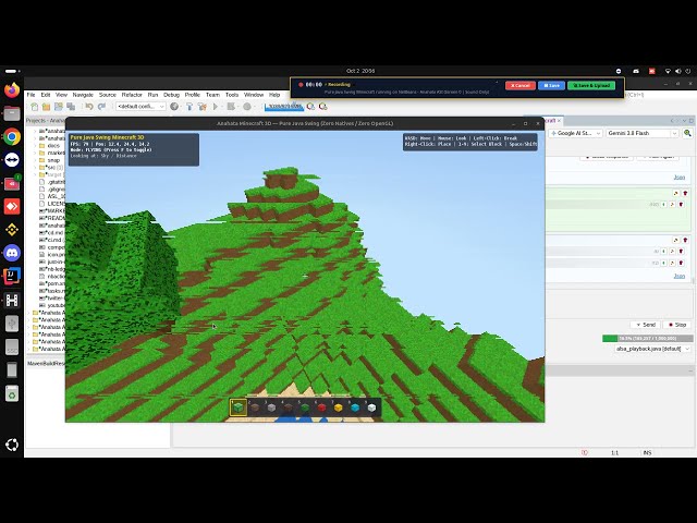 Pure Java Swing Minecraft running on NetBeans - Anahata ASI