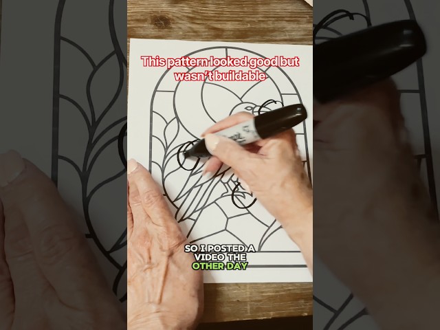 Watch how I fix this pattern in Affinity! #stainedglass #affinity #cricutforstainedglass
