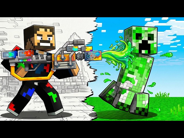 Minecraft But I Have to PAINT The World