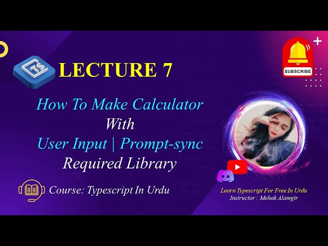 how to make calculator with user input | prompt-sync library | typescript in urdu