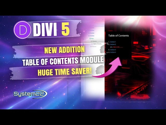 Divi 5's NEW Table of Contents Module Will Save You HOURS