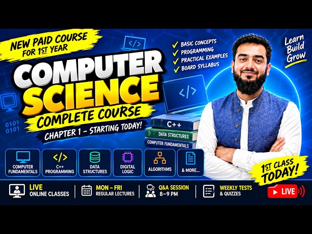 1st Year Computer Science New Paid Course | Class 01