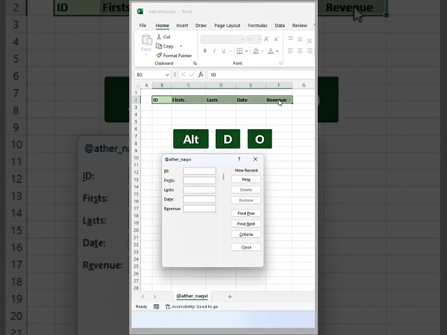 Data entry using shortcut in excel l data entry work in excel #excelshorts #ytshorts#dataentry