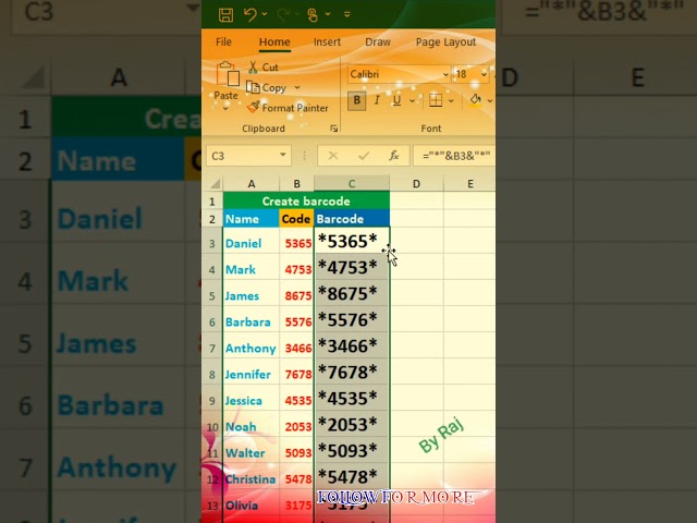 Quick Excel tutorial on generating barcodes in seconds. #BasicComputer #ExcelTricks #CareerSkills