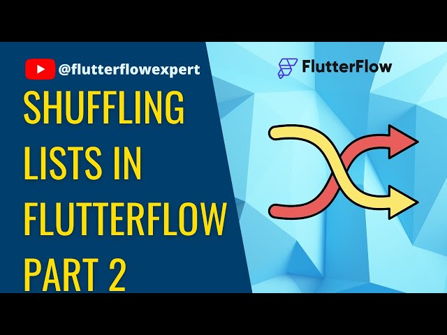 Shuffling Lists in  @FlutterFlow : Mastering Random Order Display, part 2