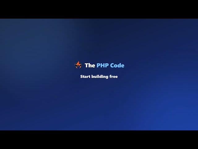 The PHP Code - CodeIgniter 4 - Web App generator