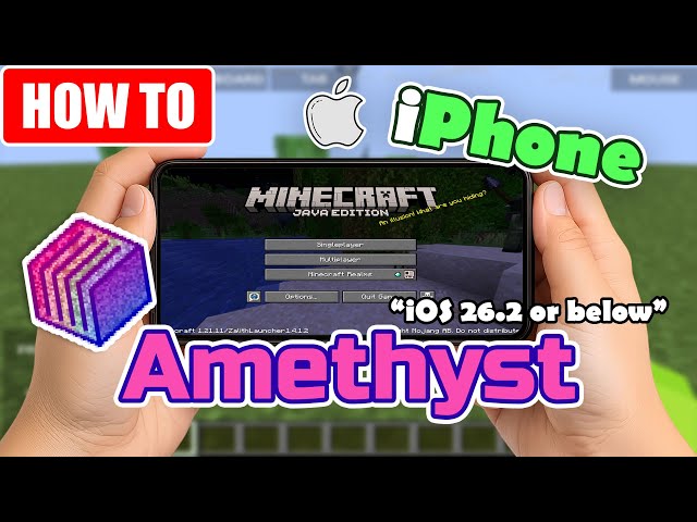 Java Minecraft On Your iPhone With Amethyst Launcher IPA | How To Guide | iOS 26.3 Or Below