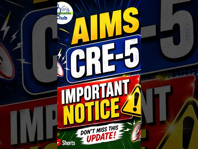🚨 AIIMS CRE-5 - IMPORTANT NOTICE in Tamil / RE-EXAM DATES