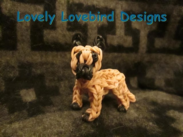 Rainbow Loom Great Dane Dog or Puppy 3-D Charm.