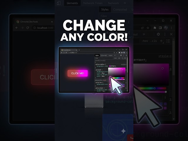 Change Any Website Color With Inspect Element 🎨 #shorts