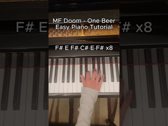MF DOOM - One Beer in 30 Seconds (Easy Piano, Right Hand Only)