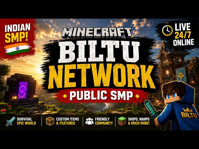 MINECRAFT LIVE PUBLIC SMP 24/7 ONLINE | CRACKED JAVA BEDROCK & POCKET EDITION #minecraft #survival