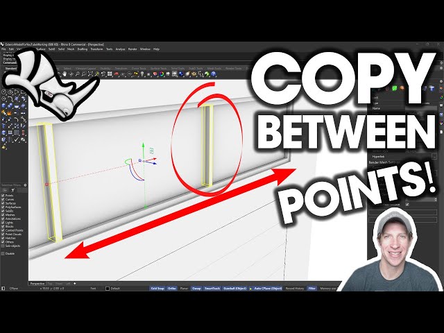 Quickly Create Copies BETWEEN POINTS in Rhino!