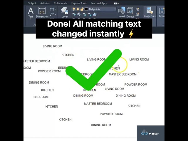 How to Edit Multiple Text in AutoCAD Fast #shorts #autocad #cadmaster #shortsviral #learning