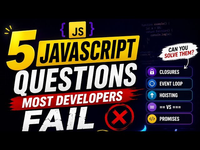 5 JavaScript Questions Most Developers Fail 😱 | Frontend Interview Questions Telugu