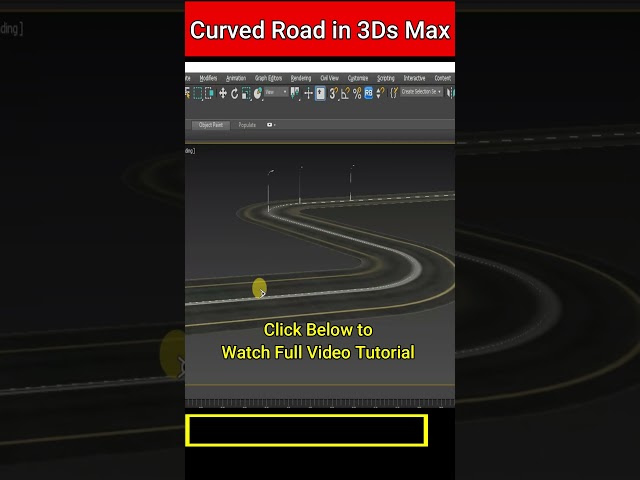 Curved Road in 3Ds Max #3dsmax #shorts