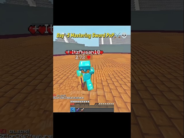 Day -5 Mastering Sword Pvp 👑 #minecraft #swordpvp #shorts