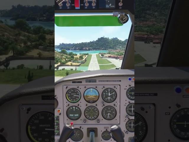 Bounced Landing St. Barts MSFS 2024 #msfs2024 #flightsimulator #shorts #microsoftflightsimulator