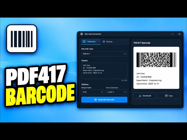 How To Create A PDF417 Barcode (Easy Guide)