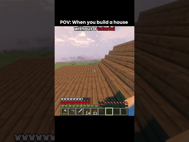 When you build a house with no tutorial 🤣 #viral #minecraft #fyp #shorts