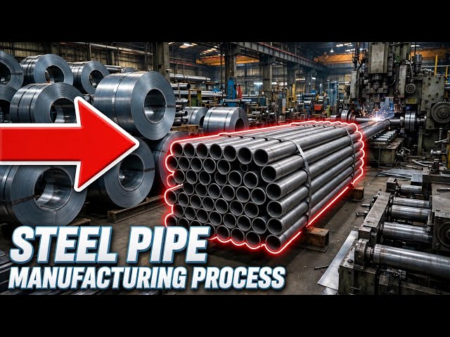 How Steel Pipes Are Made in a Factory 🏭 | Complete Manufacturing Process